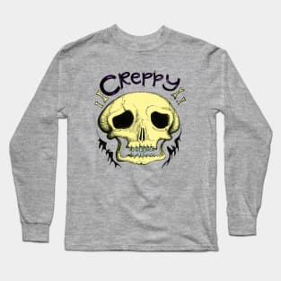 Creppy Halloween Skull T Long Sleeve T-Shirt